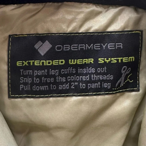 OBERMEYER Snow Pants Teens L 14-16 Parker Fleece Lined Ski Snowboard Black Blue - Picture 10 of 14